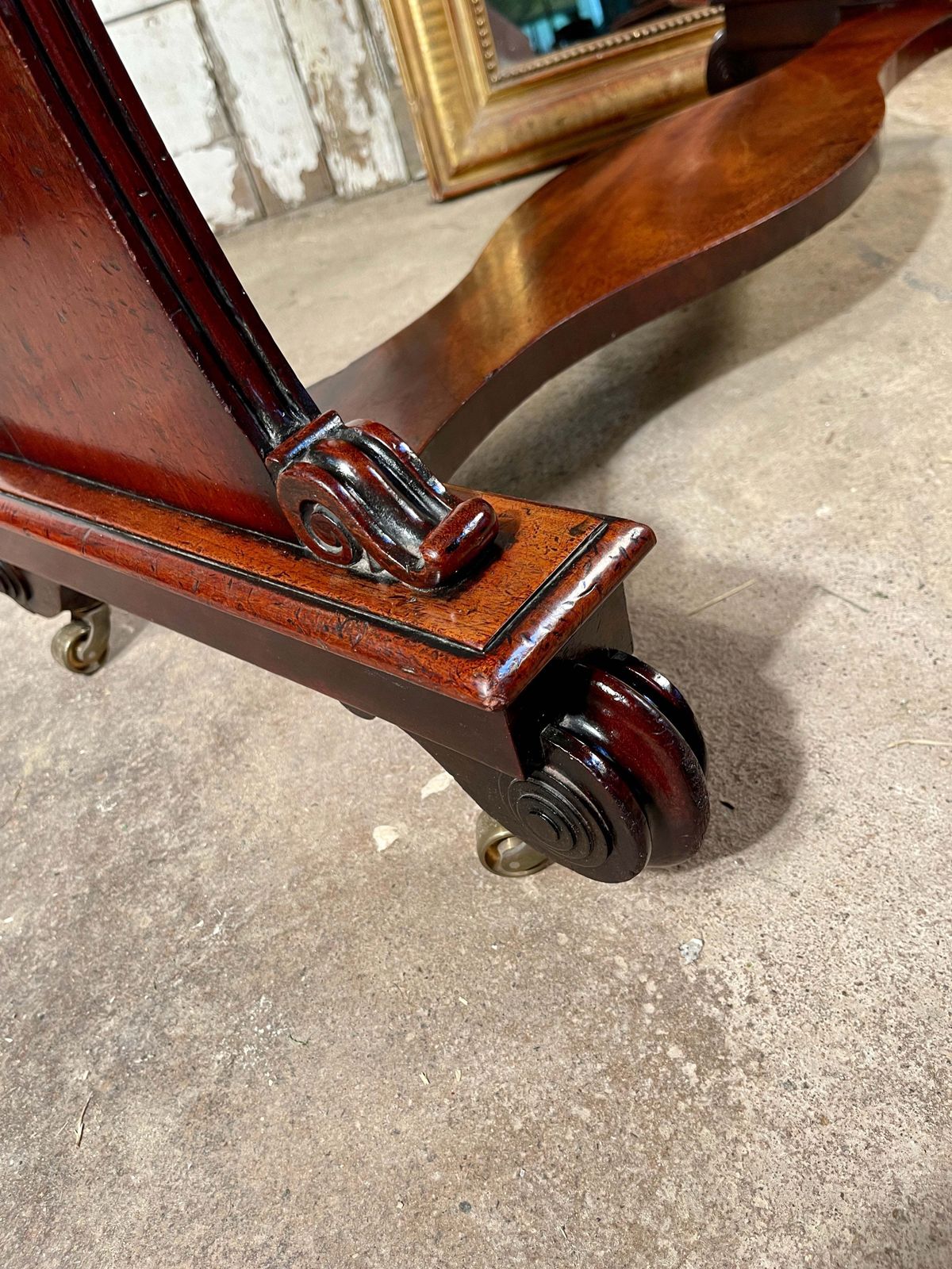 Furniture Antique Cuban Mahogany Console/Writing Desk/Side Table Circa 1850 photo