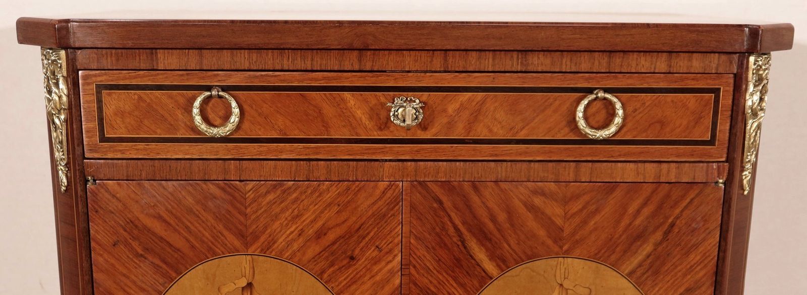Cabinet In Precious Wood, Louis XV / Louis XVI   Early 20th Century photo vintage