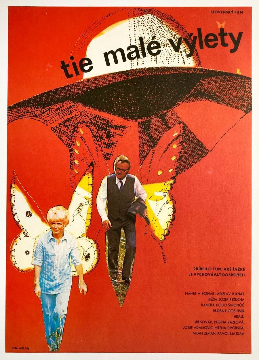 Original Film Poster, These Small Trips, čestmír Pechr, 1973, Genuine Czech Vintage Print