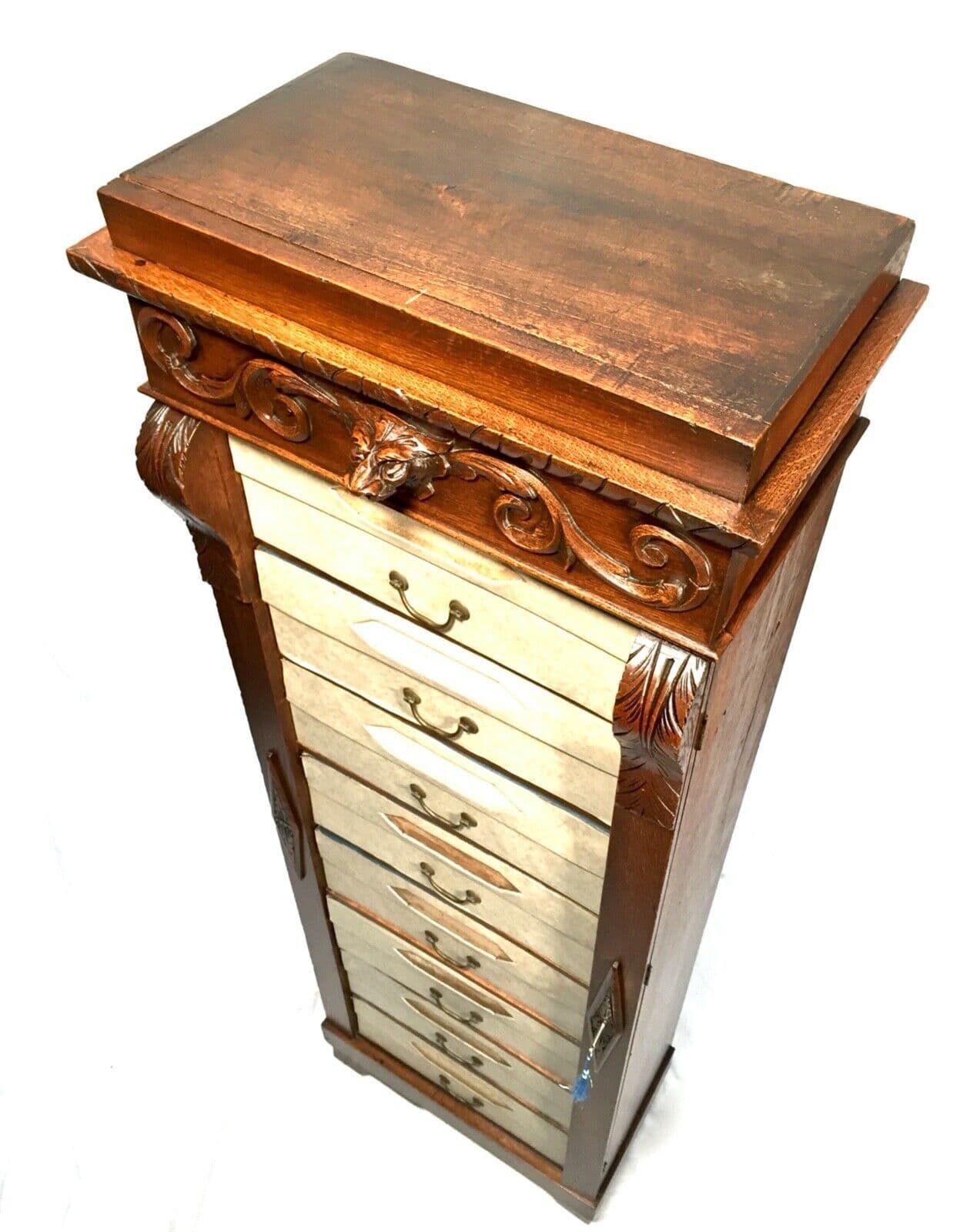 Antique Oak French Filing Cabinet / Chest Of Drawers / Cartonnier / 19th Century photo furniture