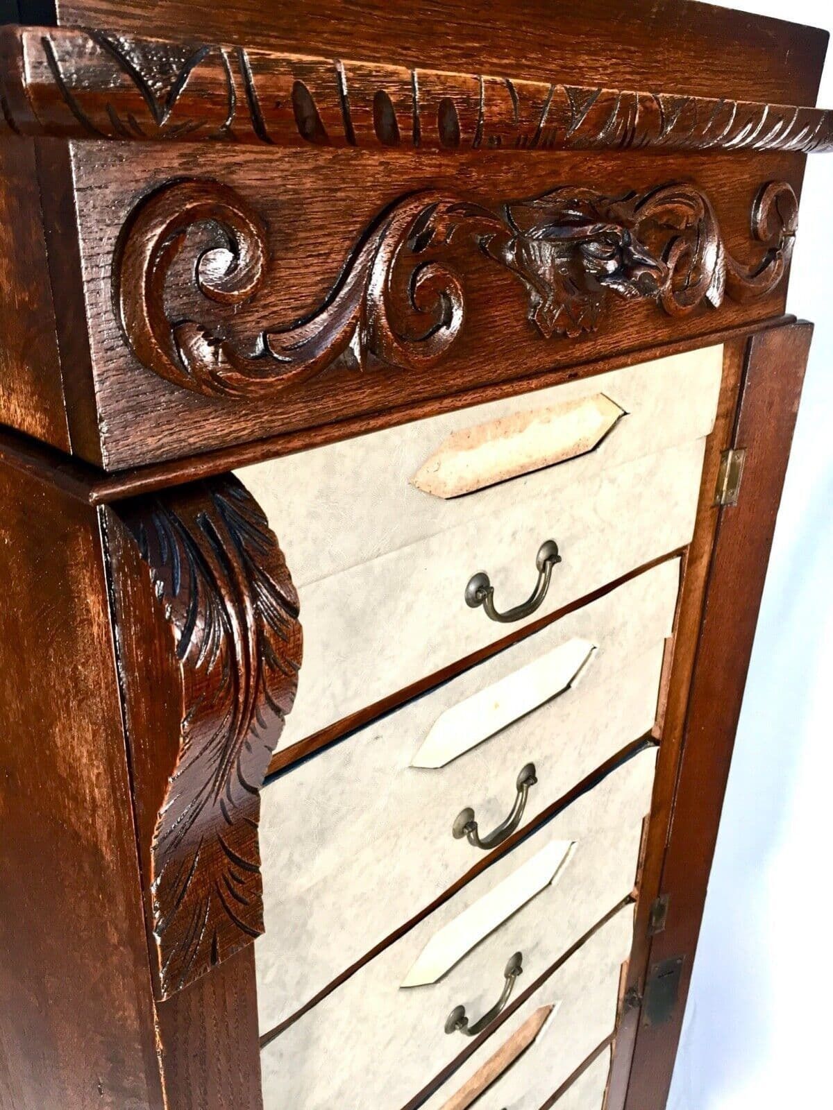 photo for sale Antique Oak French Filing Cabinet / Chest Of Drawers / Cartonnier / 19th Century