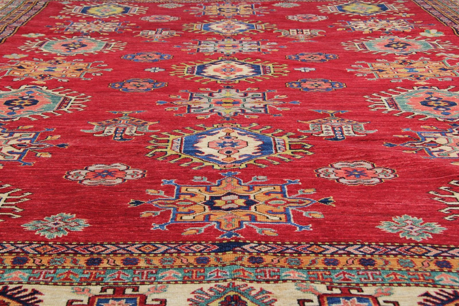 Oriental Rugs, Rustic Primitive Handmade Carpet Red Geometric Rugs 252 X 301 Cm photo 4800.0