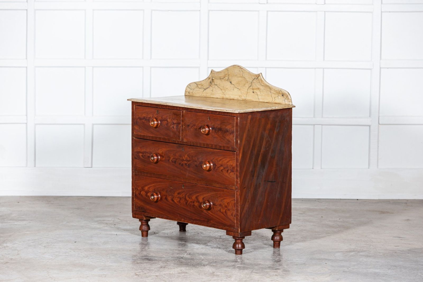 19thc Irish Grained Pine Chest Drawers photo Furniture