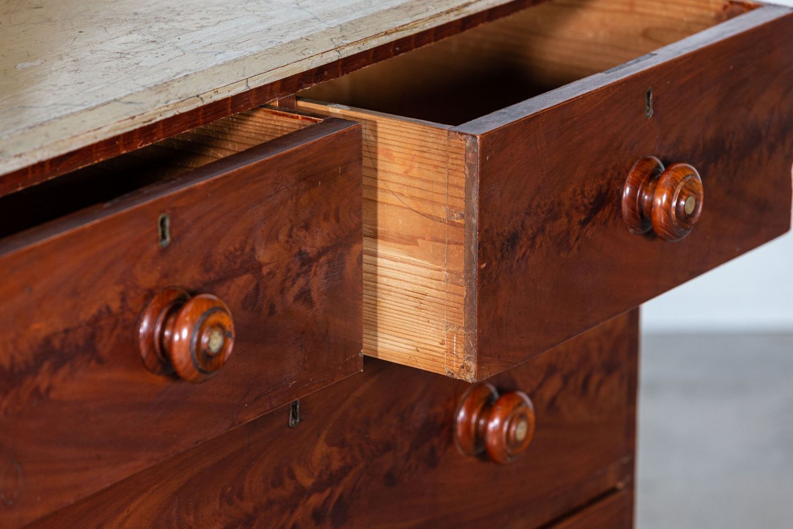 photo for sale 19thc Irish Grained Pine Chest Drawers