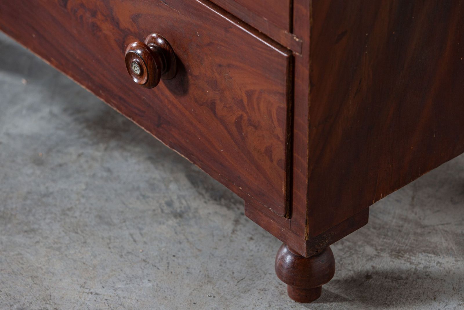 Furniture 19thc Irish Grained Pine Chest Drawers photo