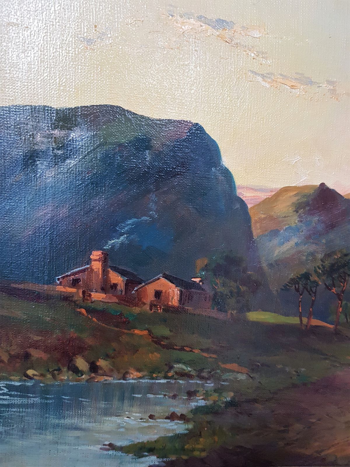 Original, Signed, Antique Oil Painting By Renowned Artist F. E. Jamieson photo for sale