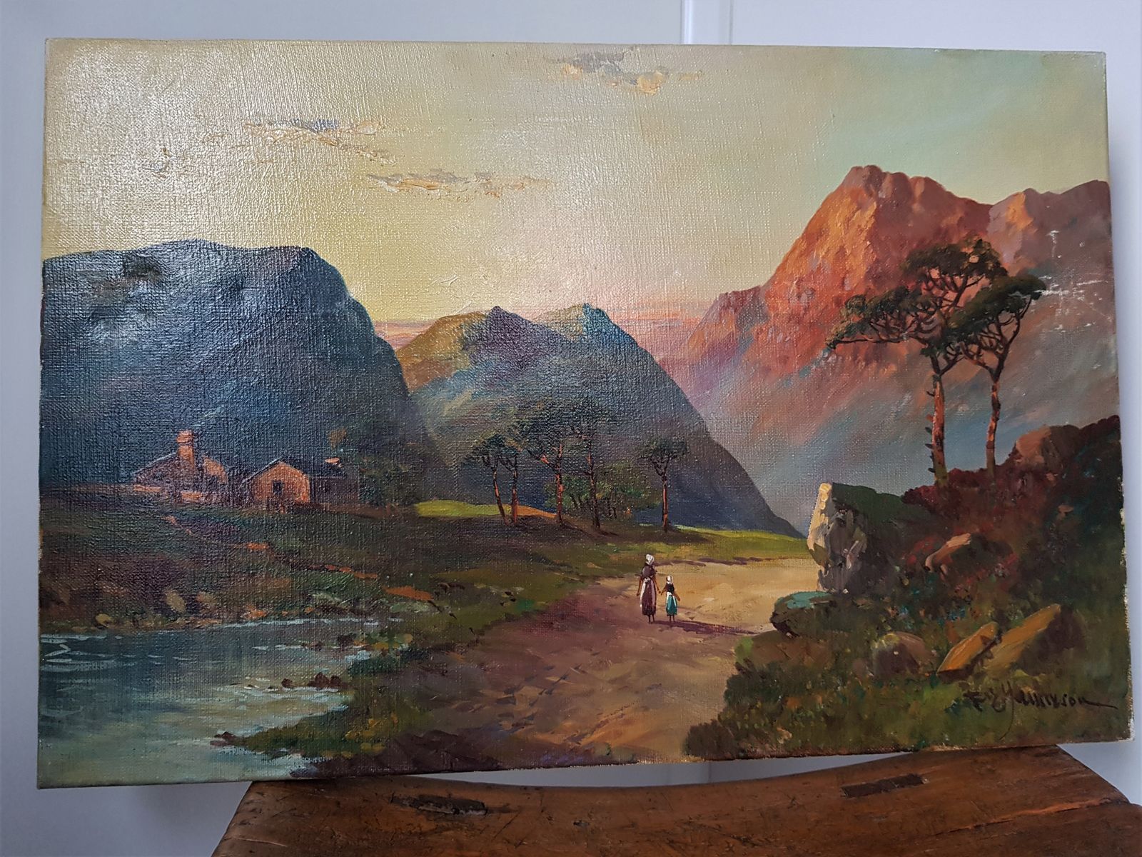 Original, Signed, Antique Oil Painting By Renowned Artist F. E. Jamieson photo 499.0