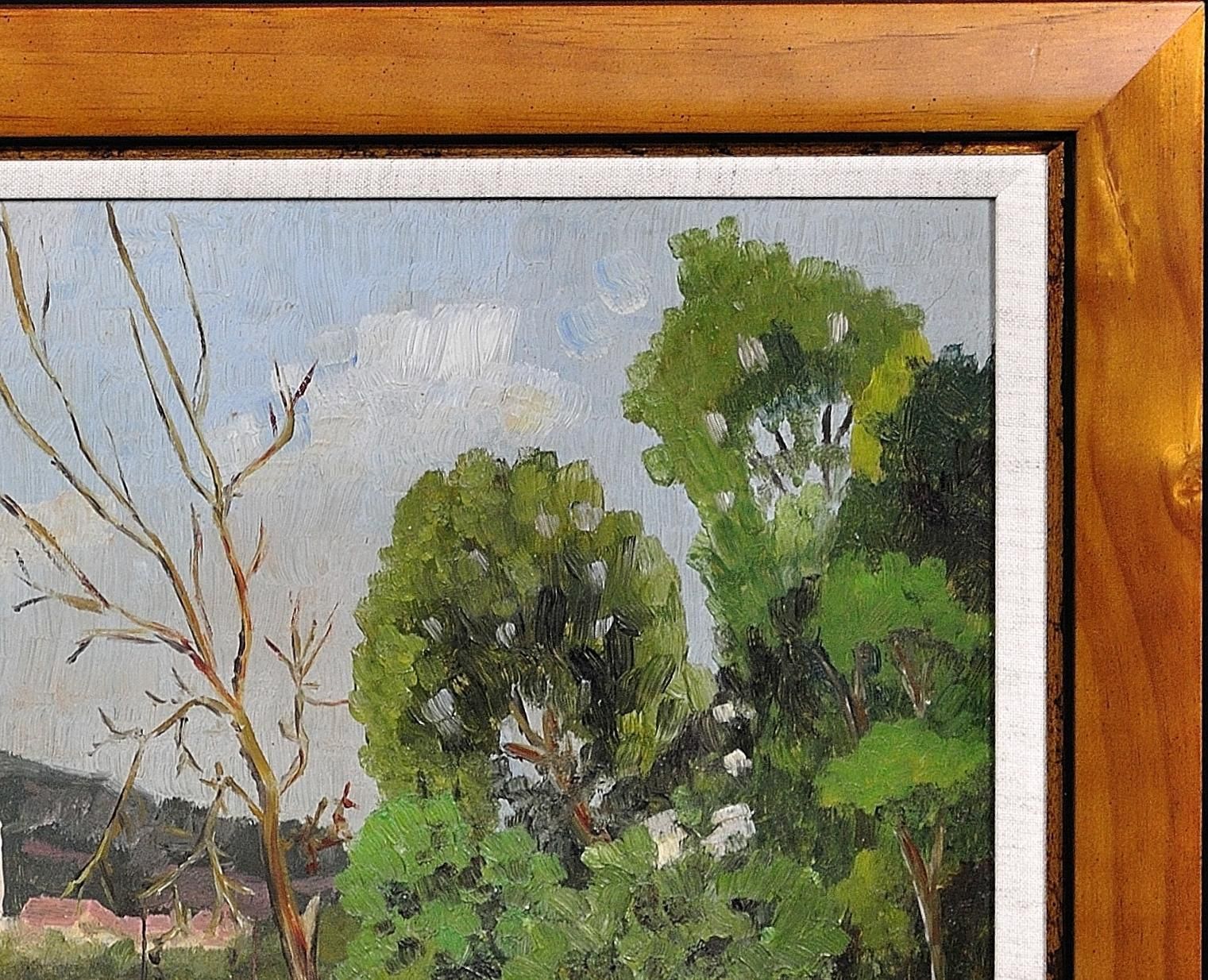 Torcello. Venice Lagoon. Framed  Mid 20th Century Oil Painting. Signed Ivor Davies, Dated 1961. Decorative Venetian Landscape. photo 985.0