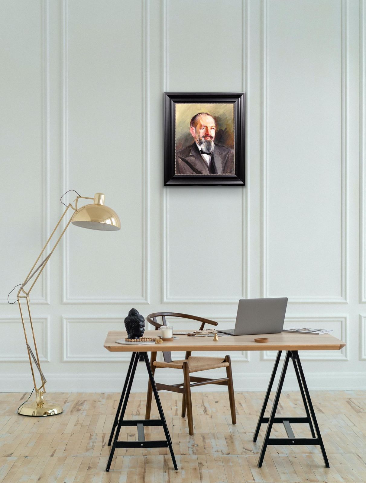 2495.0 Portrait Of A Gentleman. Signed S Sassoon. George V Period Between The Wars Painting Circa 1920 – 1940. Framed Oil On Canvas. photo