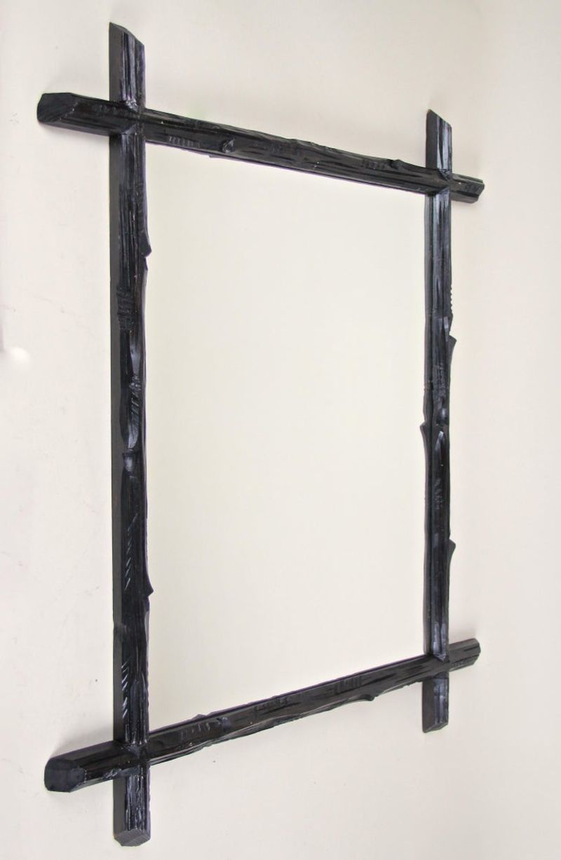 Black Forest Wall Mirror Basswood, Austria, Circa 1880 photo furniture