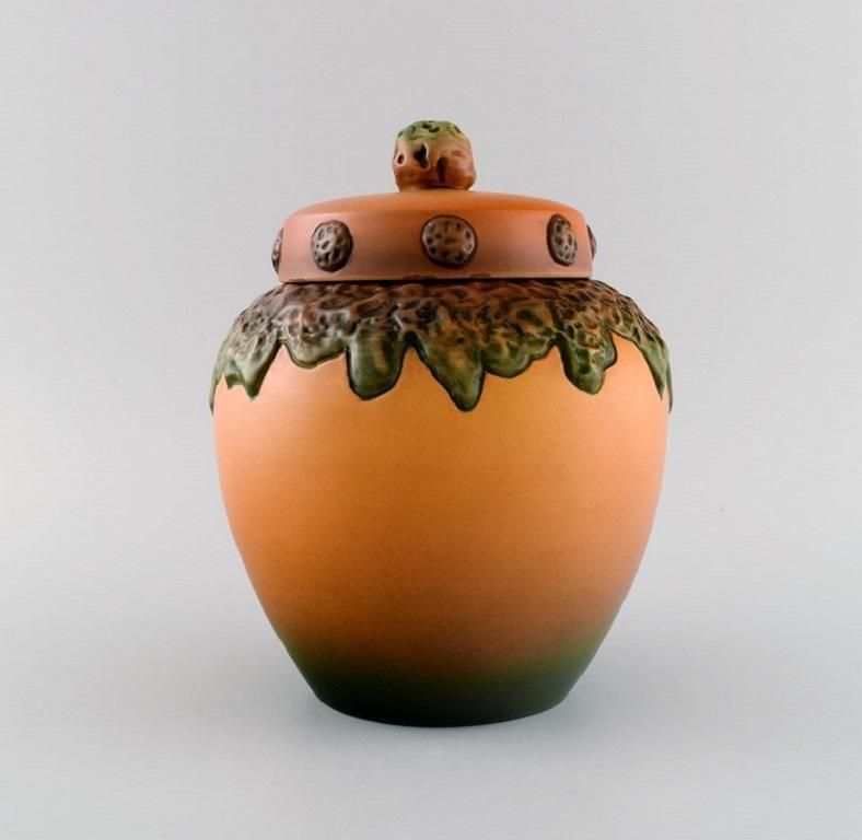 Ipsen's Denmark Lidded Vase In Hand Painted And Glazed Ceramics 1920s / 30s photo Home Decor