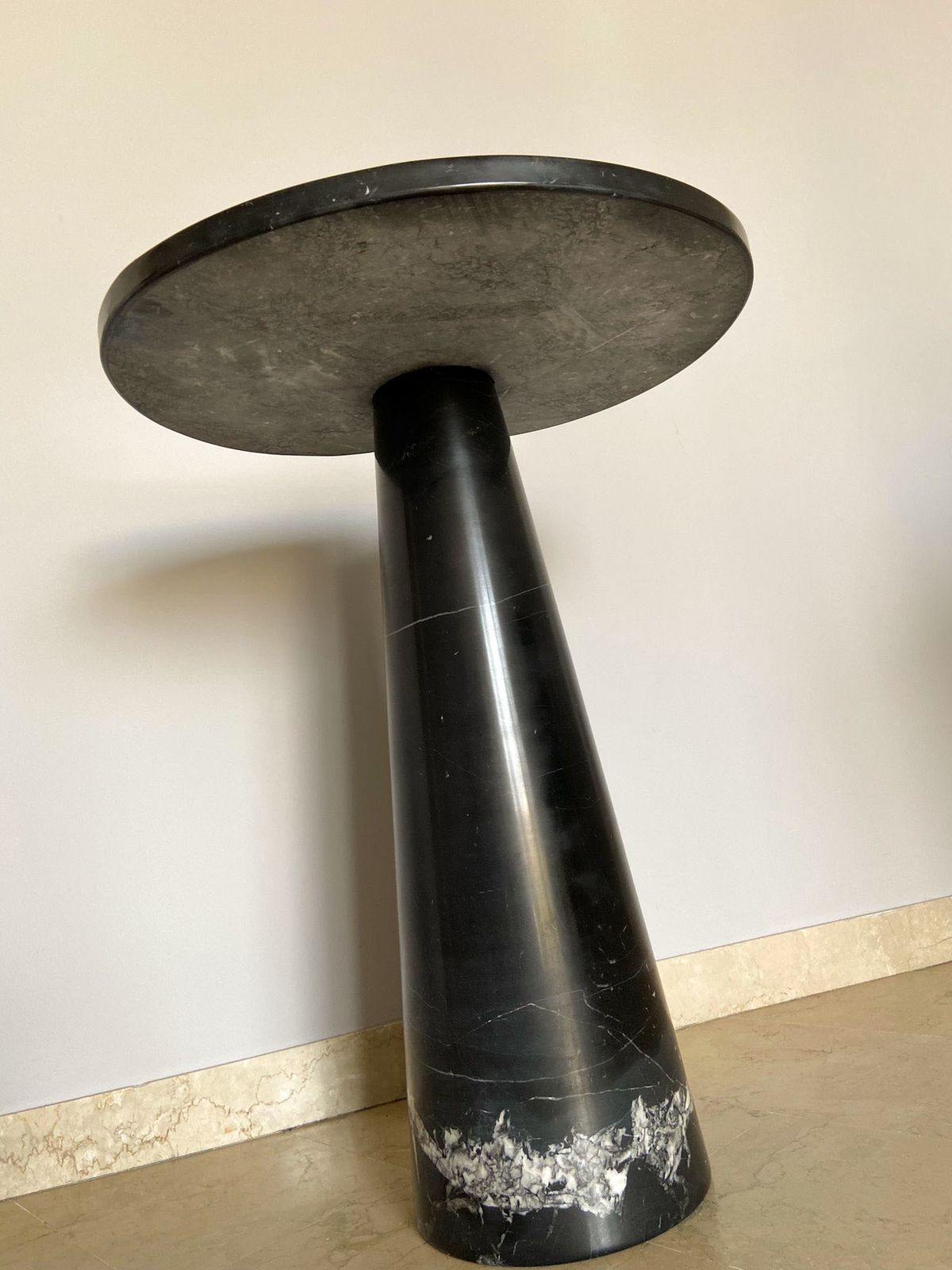 Angelo Mangiarotti Style Coffee Table In Italian Black Marquina Marble photo 3150.0