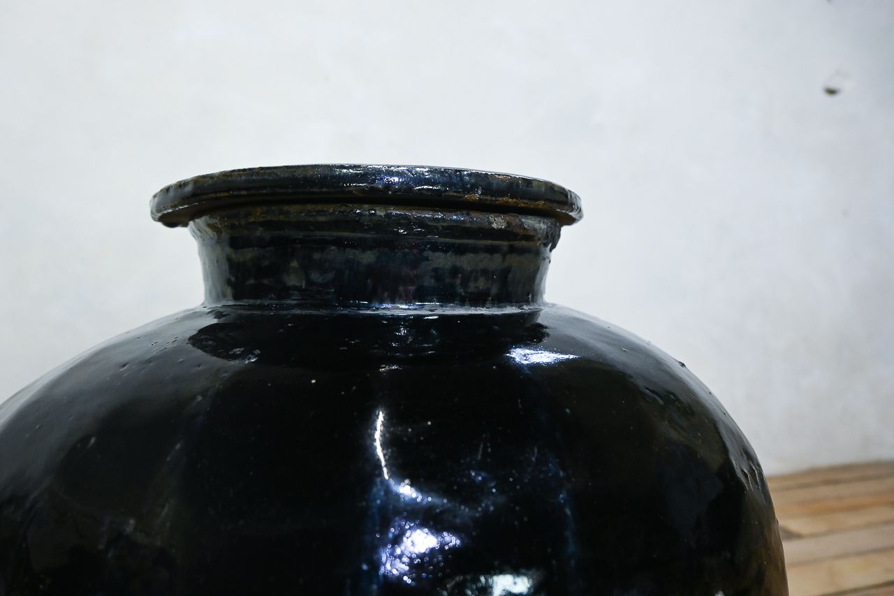 19th Century Chinese  Ceramic Rice Wine Jar   With Cover photo Home Decor