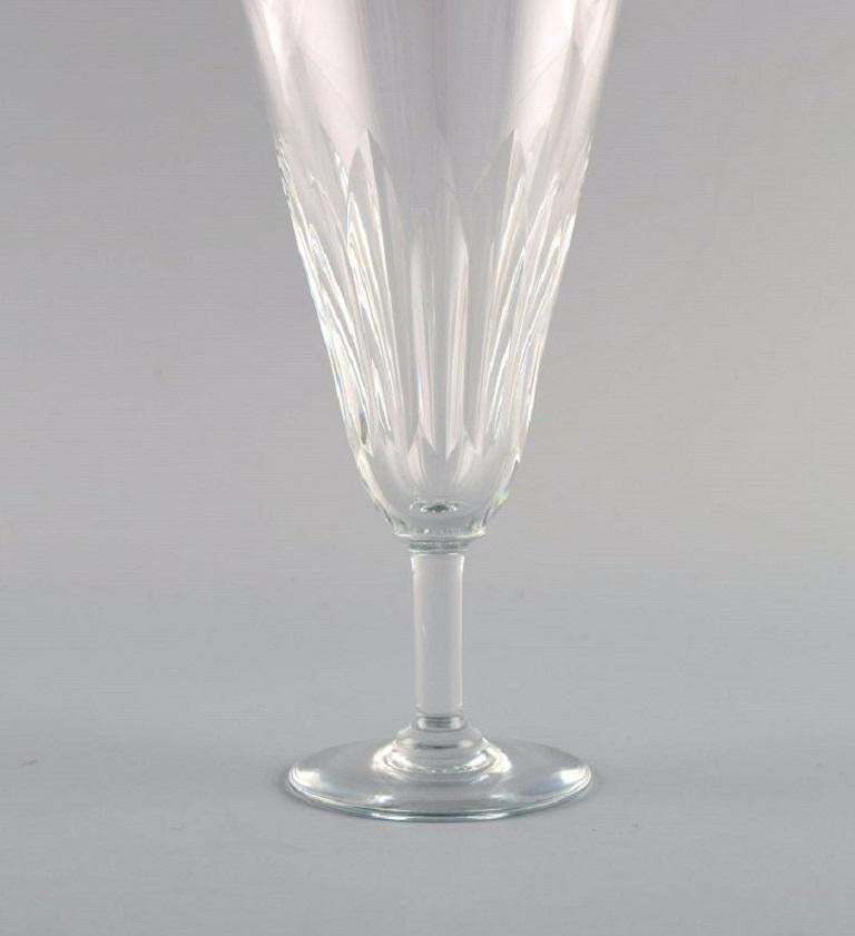 Baccarat France Four Art Deco Champagne Flutes In Clear Crystal Glass photo Home Decor
