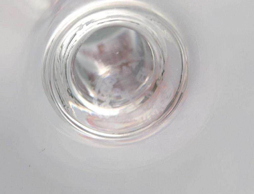 Baccarat France Four Art Deco Champagne Flutes In Clear Crystal Glass photo vinterior