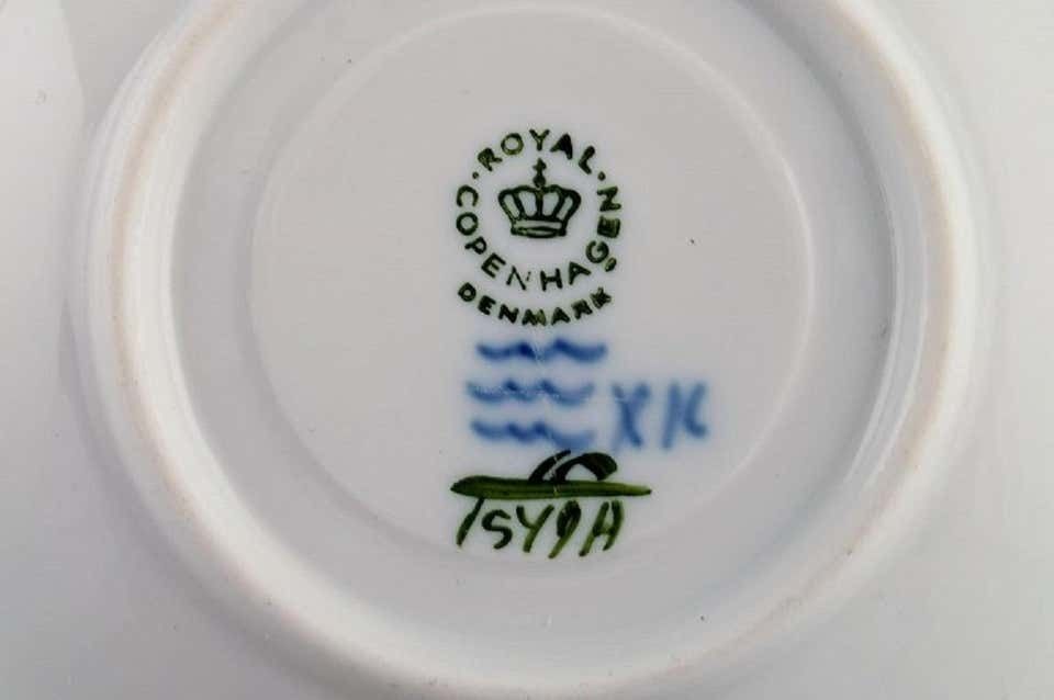 10 Royal Copenhagen Blue Flower Curved Coffee Cups With Saucers, 1960s photo 577.0