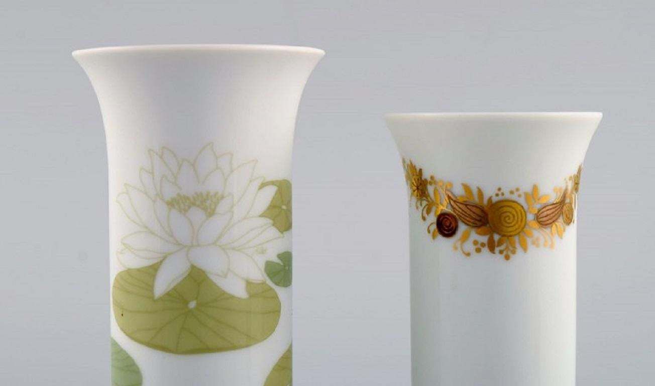 Three Rosenthal Porcelain Vases, Mid 20th Century photo for sale