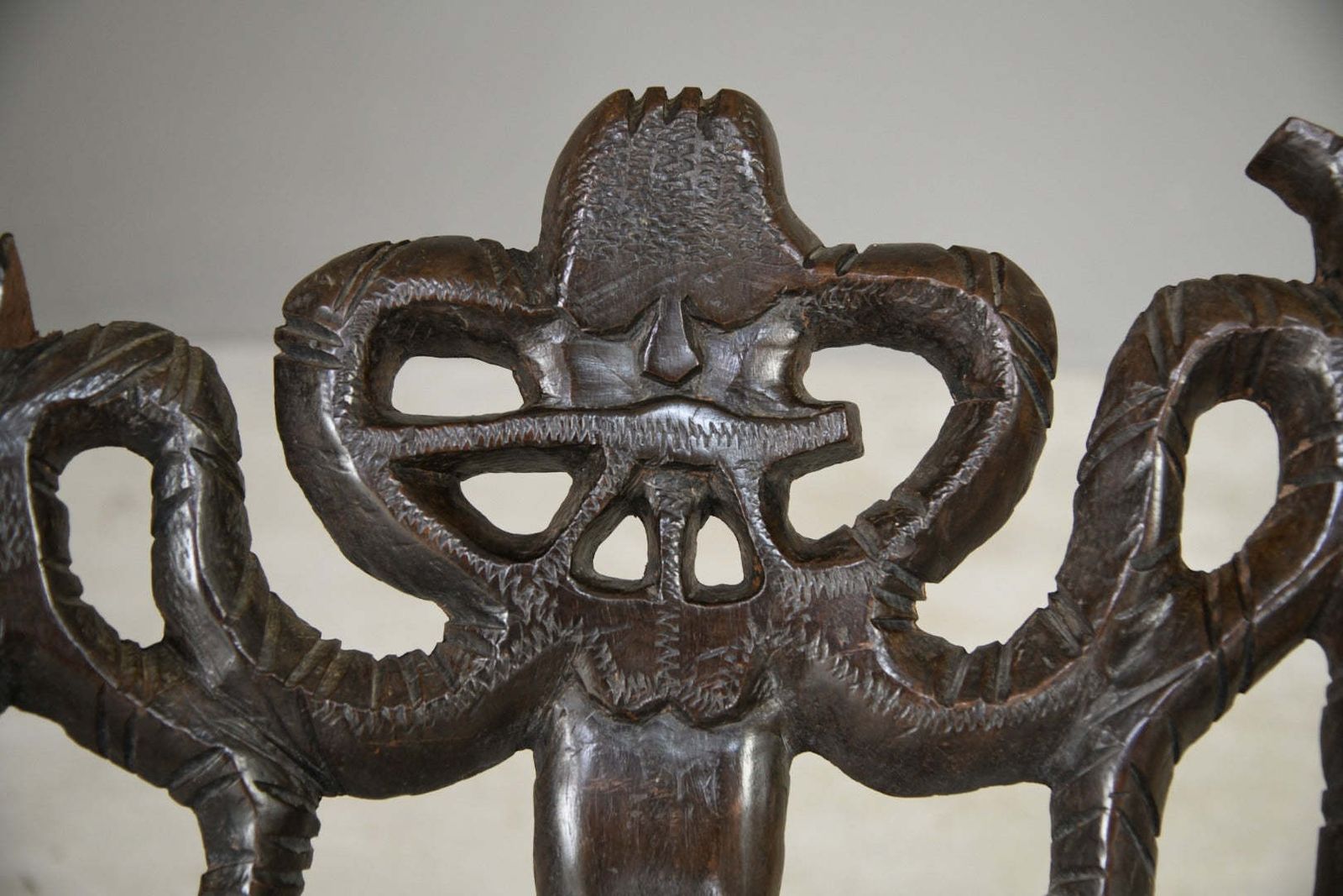 Carved African Palaver Chair, Early 20th Century photo buy