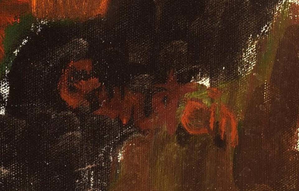 Gunstein, Swedish Artist, Oil On Canvas, Abstract Composition, Mid 20th C photo 812.0