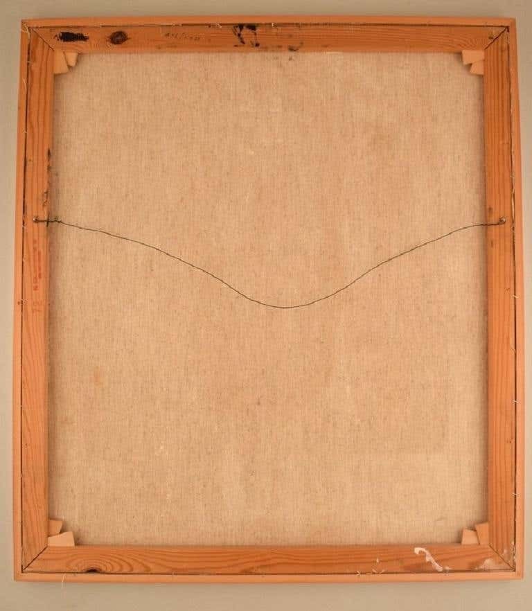 Gunstein, Swedish Artist, Oil On Canvas, Abstract Composition, Mid 20th C photo vinterior