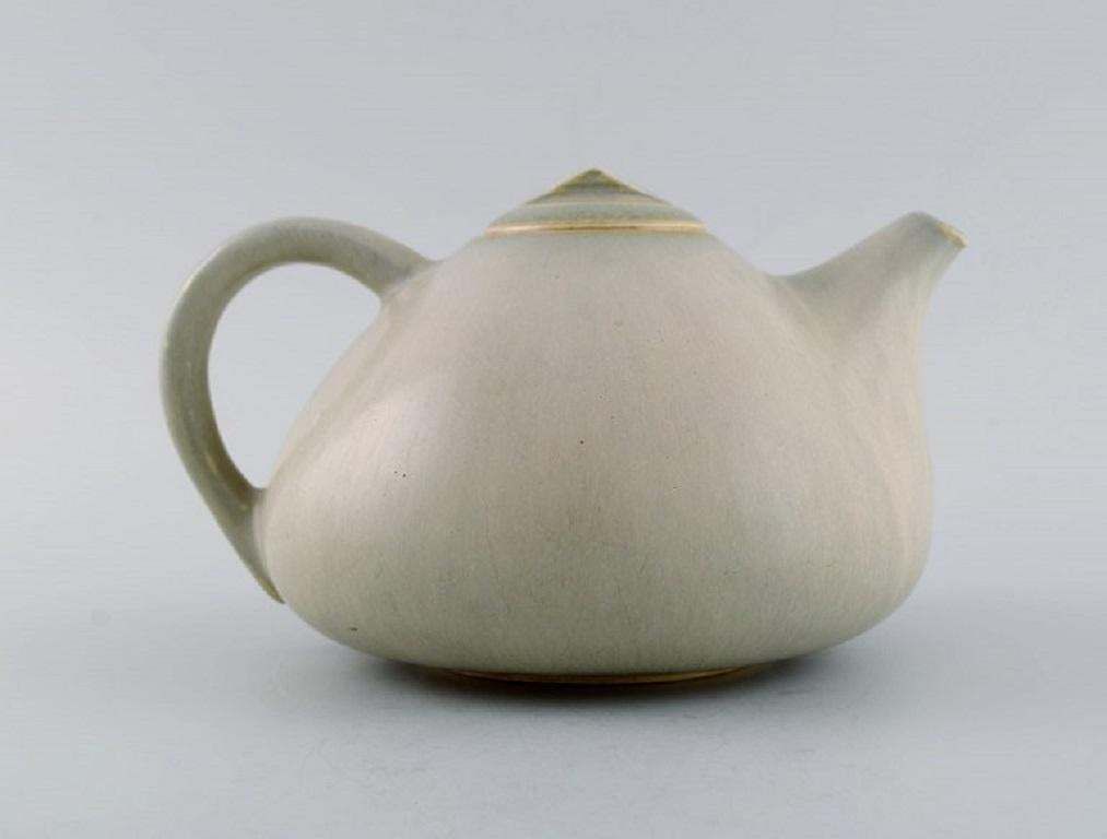 Eva Stæhr Nielsen For Saxbo, Teapot In Glazed Stoneware, Mid 20th C photo Home Decor