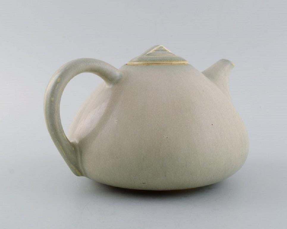 Eva Stæhr Nielsen For Saxbo, Teapot In Glazed Stoneware, Mid 20th C photo vinterior