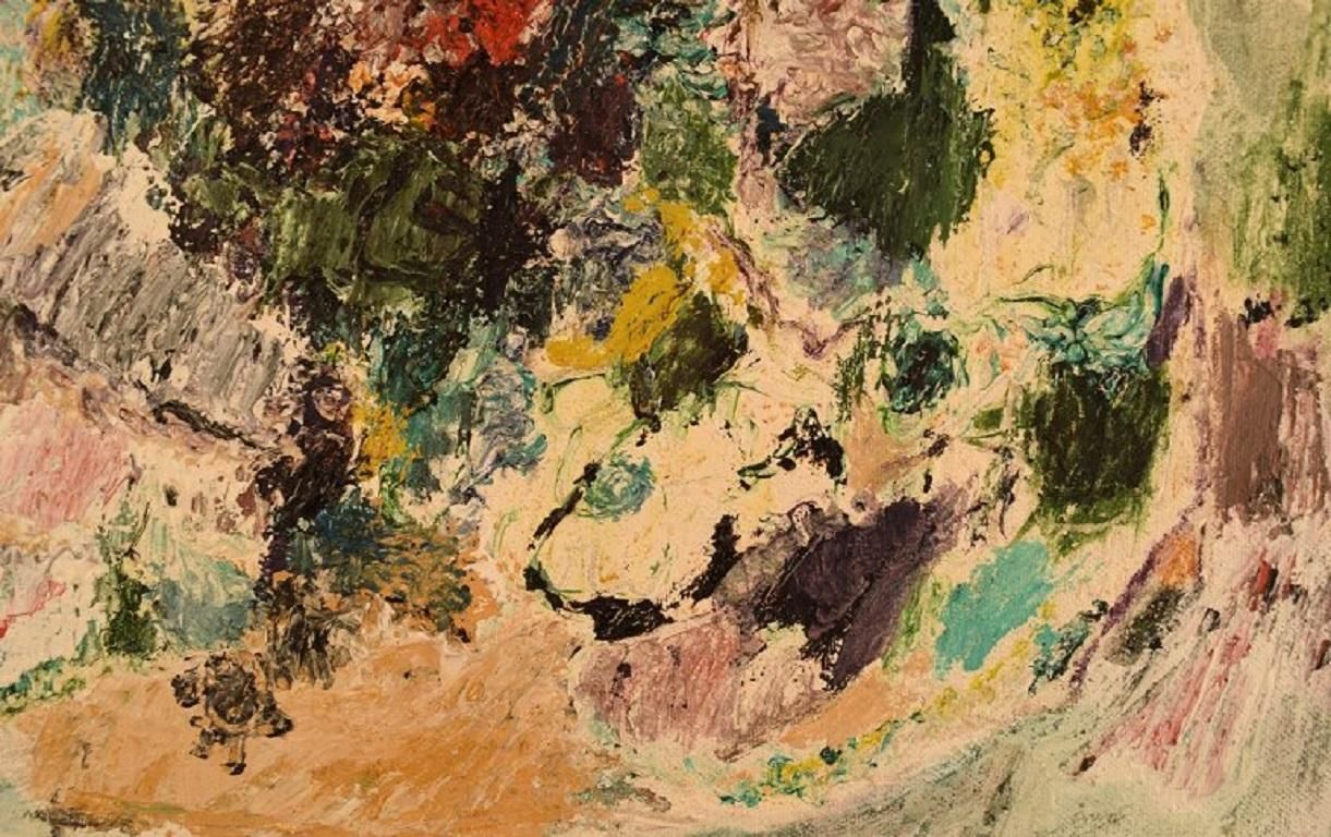 åke Wilhelm Andersson, Listed Swedish Artist, Oil On Board, Flowers photo Art