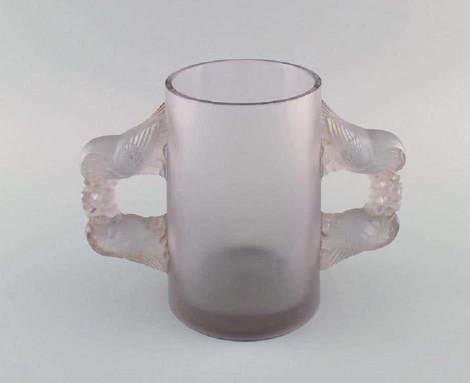 René Lalique, France, Rare And Early "Sylvia" Vase photo vintage