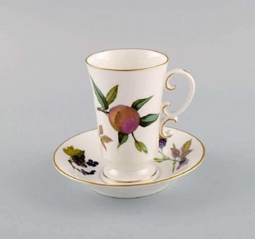 Royal Worcester, England, Coffee Cups & Saucers, Sugar Bowl, Cream Jug photo for sale