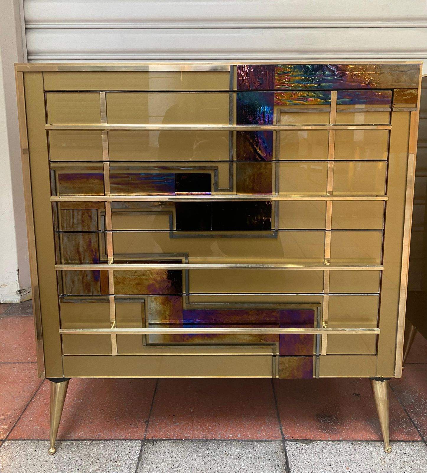 Pair Of Golden Dressers With 70 Drawers photo Furniture