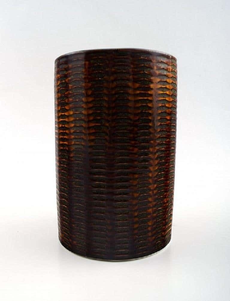Stig Lindberg, Gustavsberg, Domino Vase In Ceramic, 1950s photo furniture