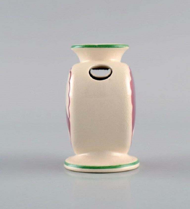 Rare Aluminia Christmas Heart Vase  Candleholder In Red Faience photo furniture