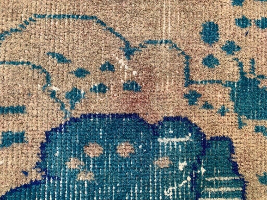 Textiles Vintage Turkish Rug 216x124 Cm Shabby Distressed Carpet Medium photo