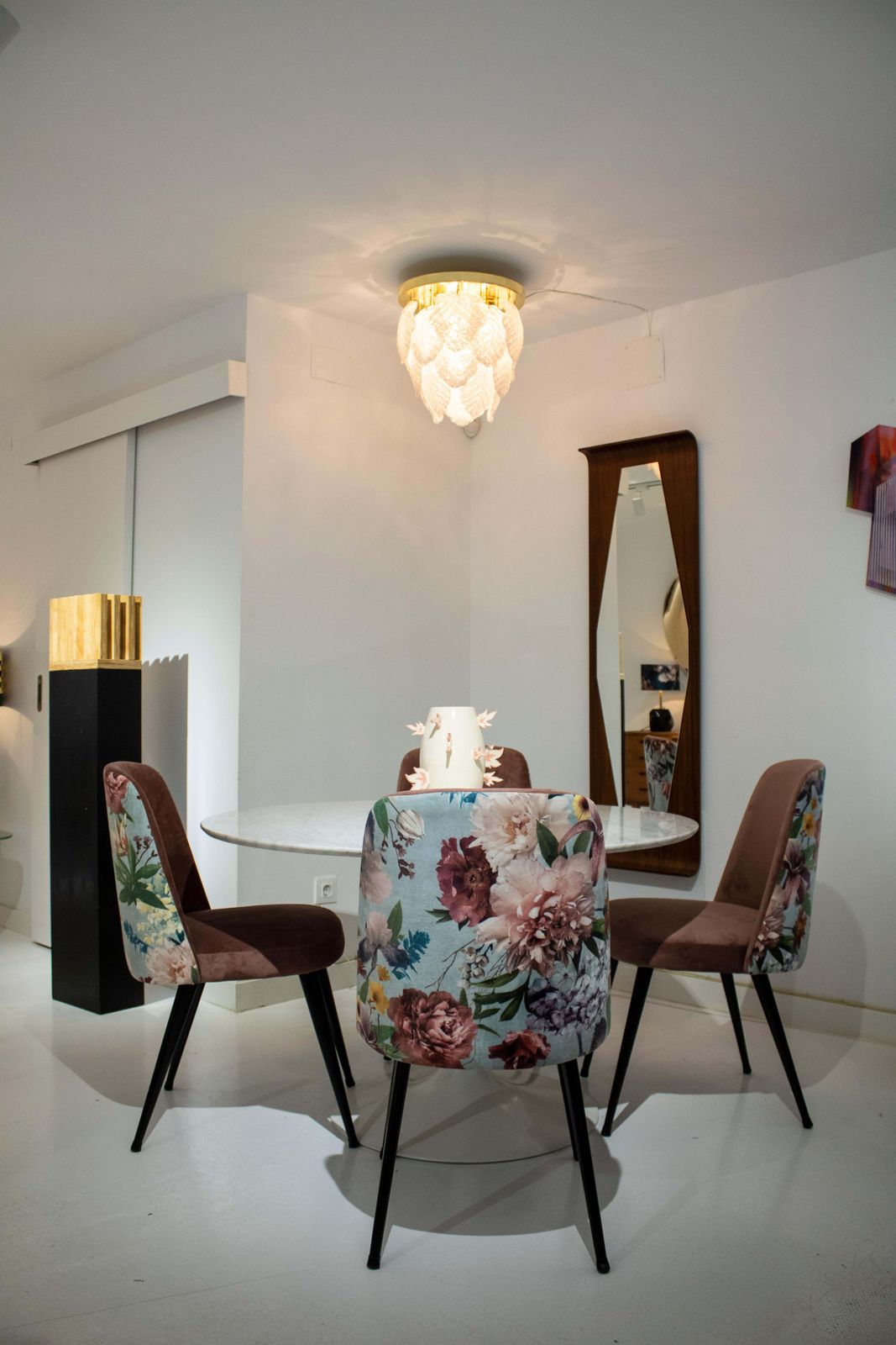Mid Century Modern Murano Cristal Chandelier, Italy, 1960 photo buy