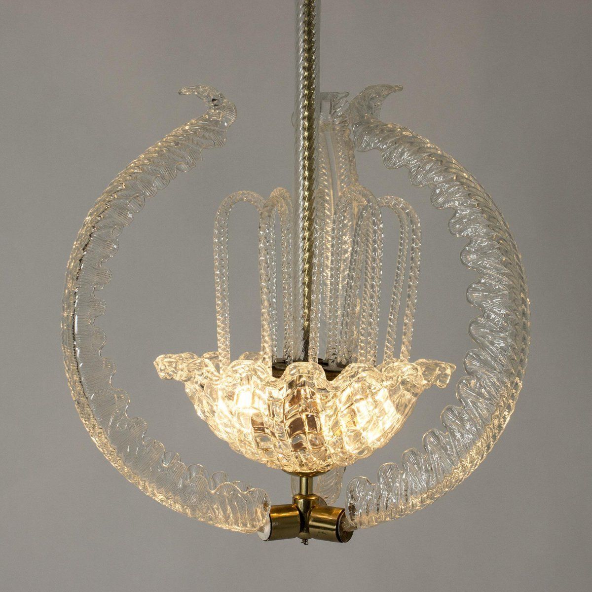 Ceiling Lamp By Fritz Kurz For Orrefors, 1940s photo furniture