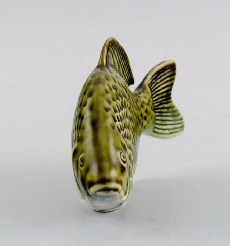 Sven Wejsfelt '1930 2009' For Gustavsberg Unique Stim Fish In Glazed Ceramics photo 271.0