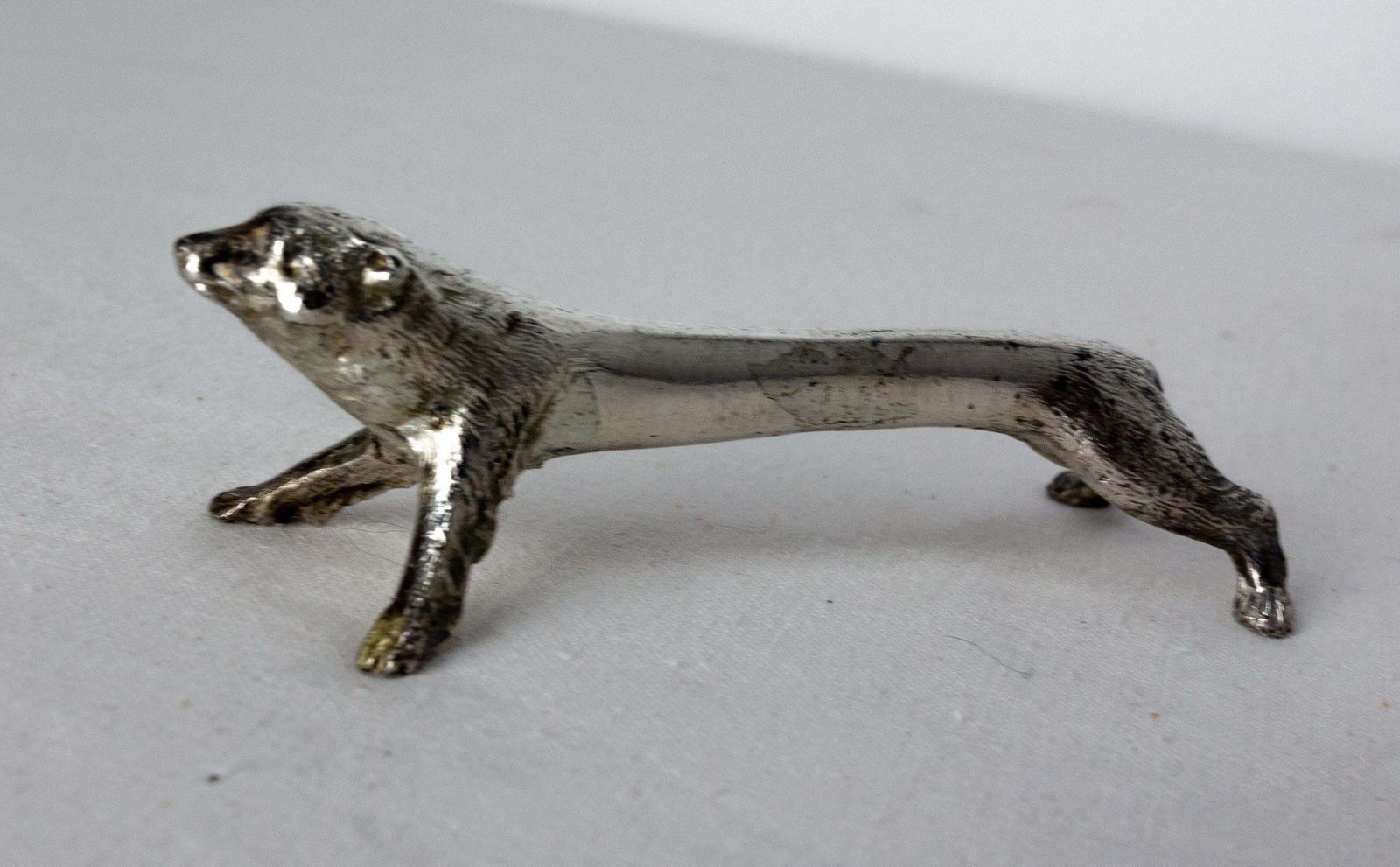 Set Of Chrome Six Knife Holder In The Shape Of Animals C 1890 photo vinterior