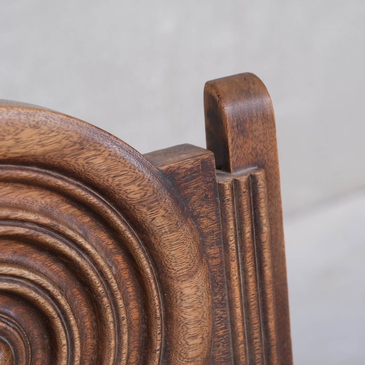 photo for sale French Deco Oak Dining Chairs In Manner Of Dudouyt (6)