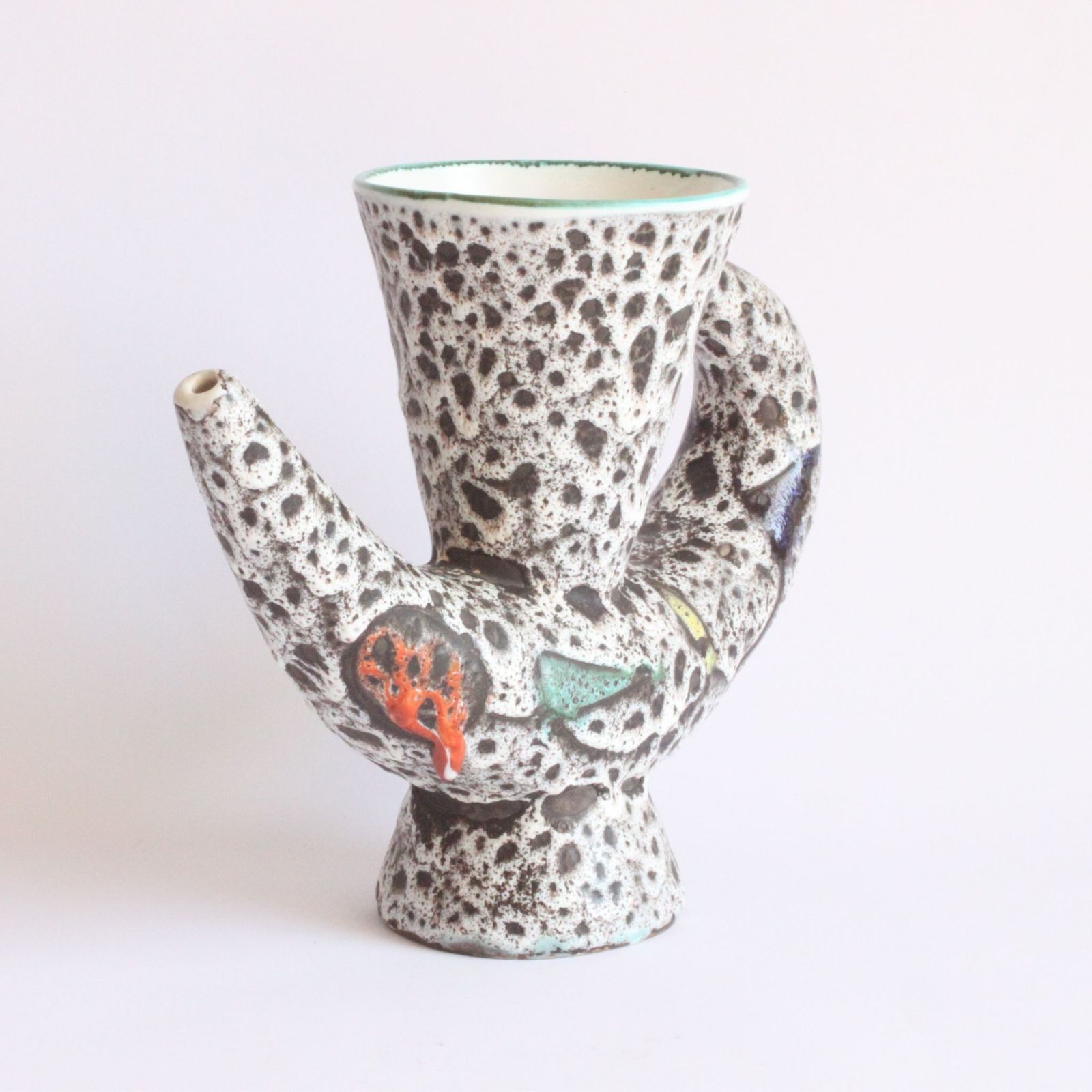 Lava Glaze Vase By Marius Bessone Vallauris 1950s photo Home Decor