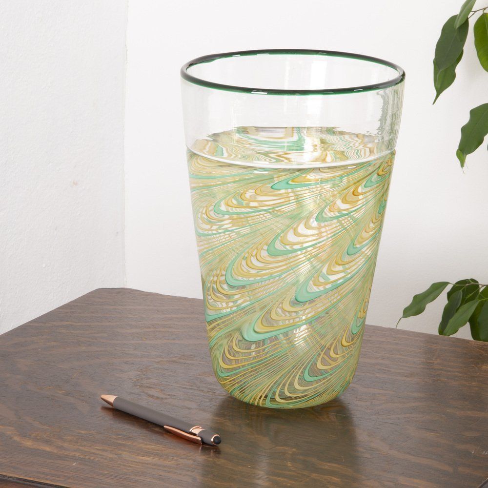 Phoenician Vase In Murano Glass With Polychrome Filigree And Crystal By Archimede Seguso photo furniture