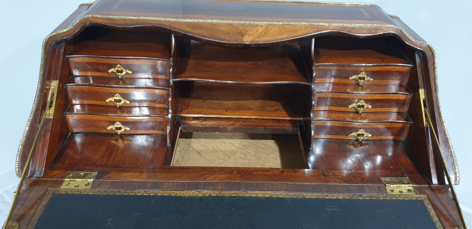 Excellent  Quality Early 19thc. French Kingwood Parquetry Bureau photo vintage