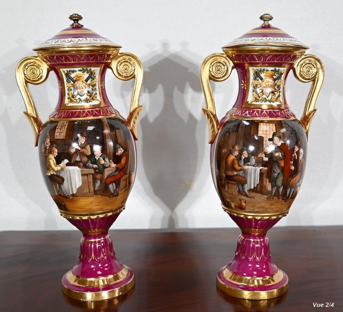 photo buy Pair Of Paris Porcelain Vases  Early 20th Century