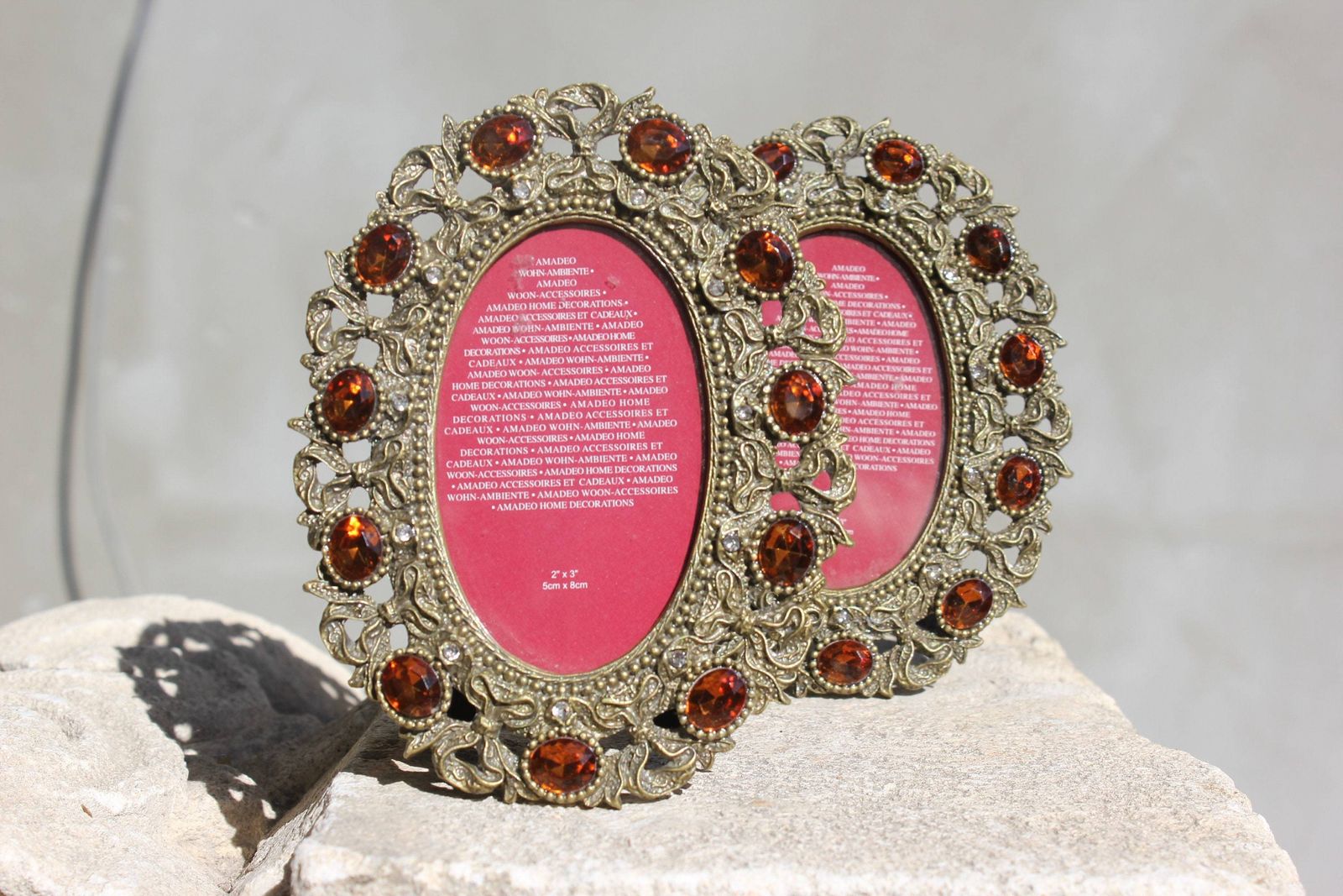 Two Brass Frames Stunning Ornate Photo Frame Adjustable Table Picture Frame Home Office Desk Decor