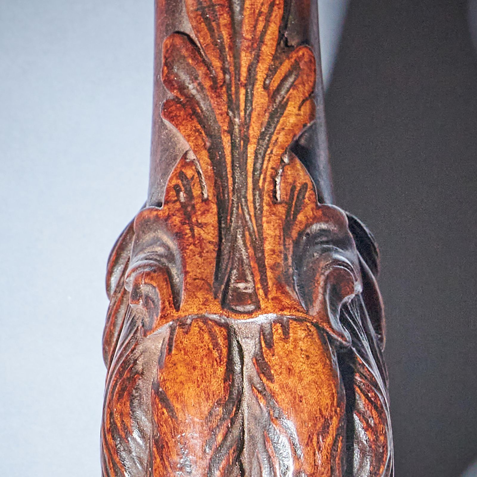 Rare 18th Century George III Mahogany Irish Wolf Foot Tripod Table, Circa 1760 photo vintage