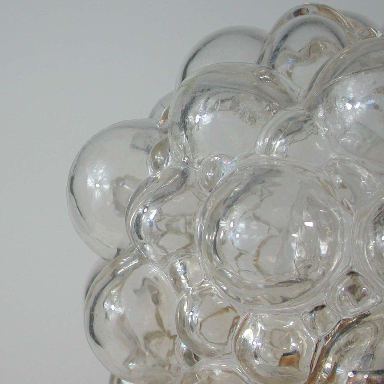 Lighting Midcentury Bubble Glass And Brass Table Lamp By Helena Tynell For Limburg, 1960s photo