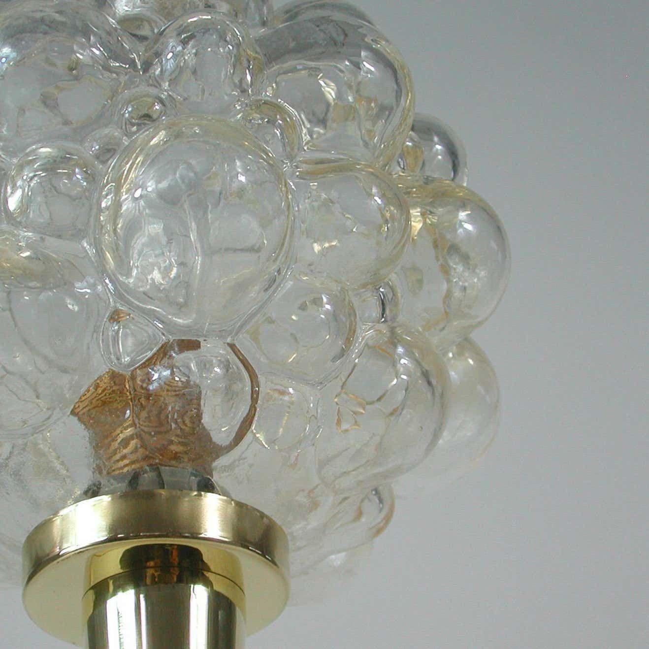 photo buy Midcentury Bubble Glass And Brass Table Lamp By Helena Tynell For Limburg, 1960s