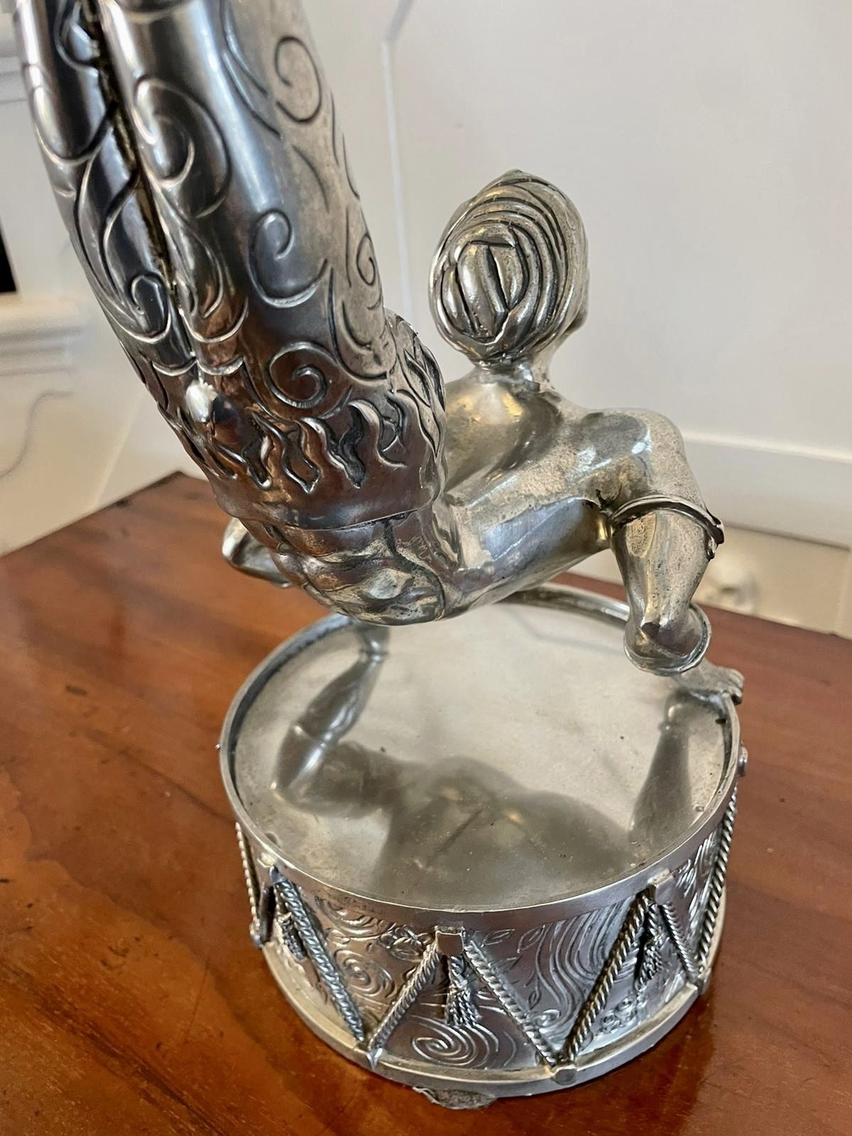 photo for sale Unusual Pair Of Antique Quality Silver Plated Candlesticks