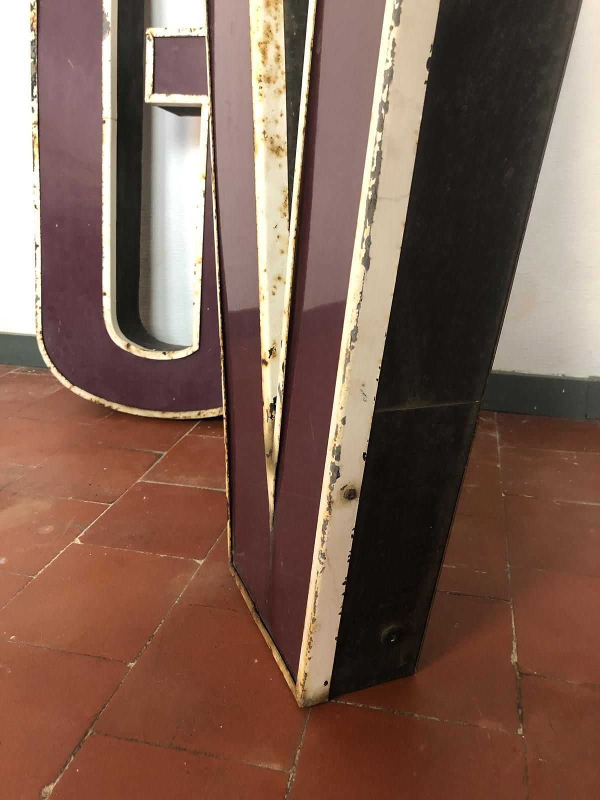 Super Large Reclaimed Neon Sign Letters V & G Industrial Salvage Distressed photo buy