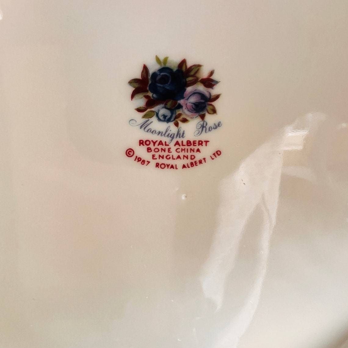 Moeilijk Te Vinden: Royal Albert Moonlight Rose Tureen Deck Bowl, 1e Kwaliteit photo vintage