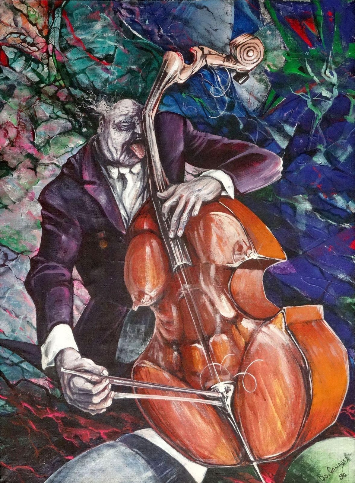 Salishev Vsevolod Contra And Bass, Oil On Canvas,
